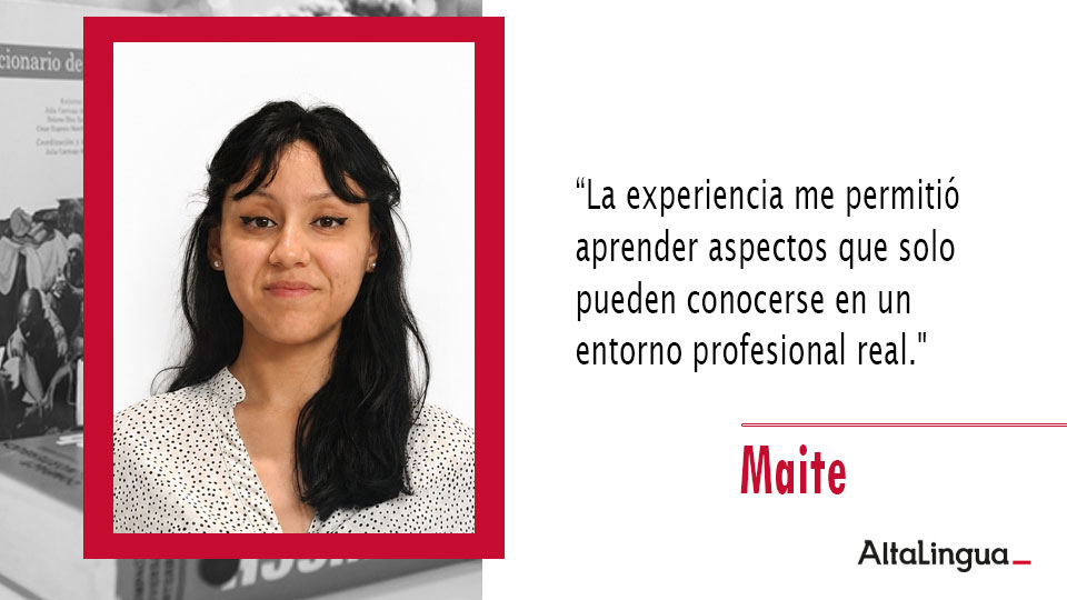 Prácticas de traducción: Maite nos cuenta su experiencia en AltaLingua.